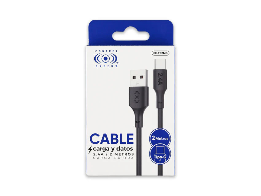 Cable Tipo C- USB 2 Metros